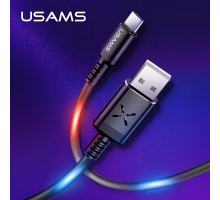 Кабель Usams US-SJ287 U16 Voice Control LED Flowing Type-C white