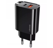 Сетевое зарядное устройство Fast Charger Usams T35 USBType-C QCPD3.0 20W 3A Black
