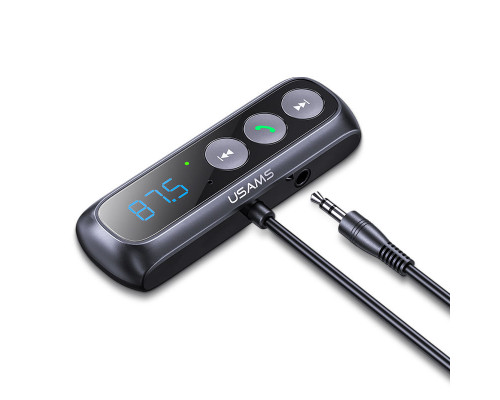 Аудио-адаптер Bluetooth\AUX автомобильный USAMS US-SJ503 Black