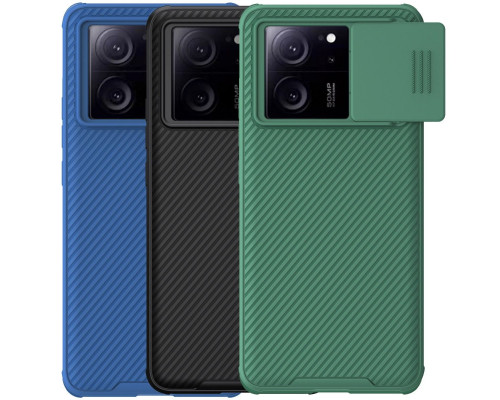 Карбоновая накладка Nillkin Camshield (шторка на камеру) для Xiaomi 13T / 13T Pro Black