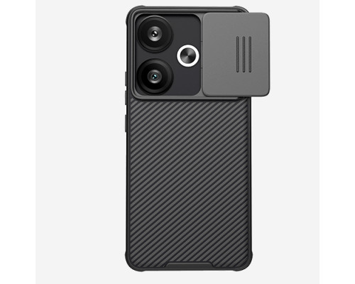 Карбоновая накладка Nillkin Camshield (шторка на камеру) Poco F6 Black