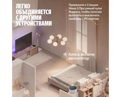 Умная колонка Яндекс Станция Мини 3 Про с Алисой, Zigbee™, 18 Вт, Серый