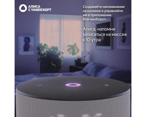 Умная колонка Яндекс Станция Мини 3 с часами ( Серый )